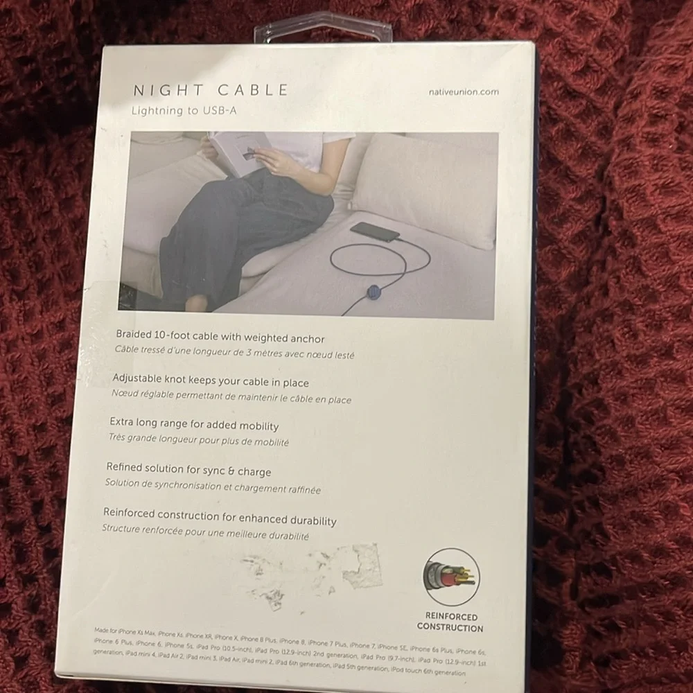 Native Union Night Cable - 10ft Lightning to USB-A